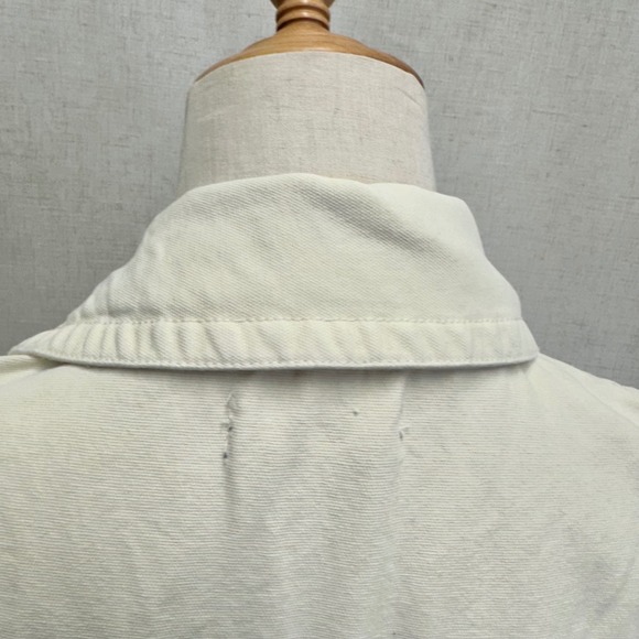 Free People Maxie Washed Coveralls Cream Denim Utility Jumpsuit Size 6 - Picture 13 of 16